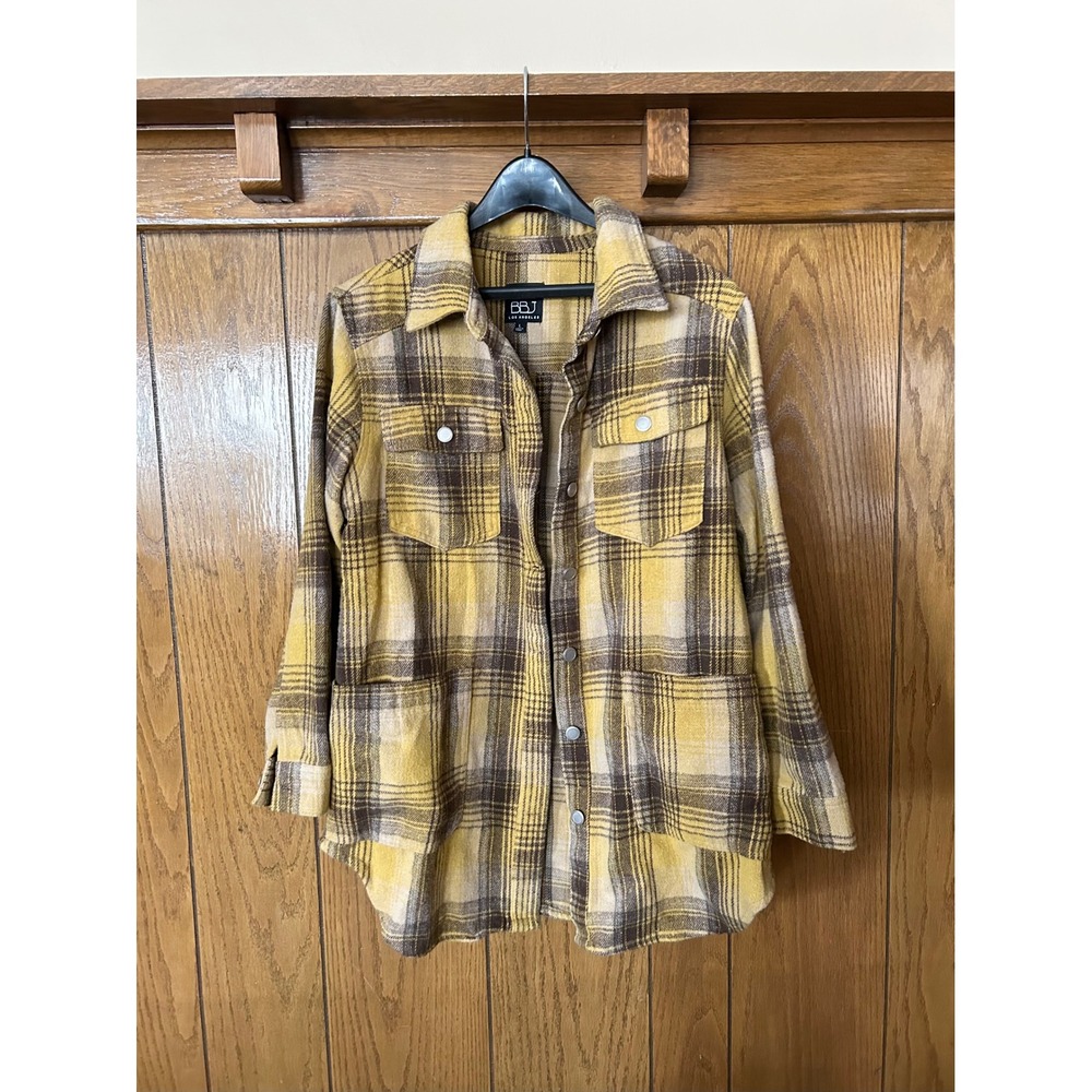 BBJ Los Angeles Plaid Shacked Jacket Women's Sz L